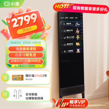 小度 添添智能鏡 S40 暢享版 魔鏡 運動鏡 沉浸式居家 含終身會員