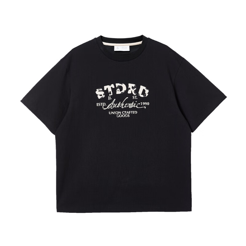 杰克瓊斯 夏季寬松潮流字母高端白色半袖 E40黑色 常規(guī) L 券后109元