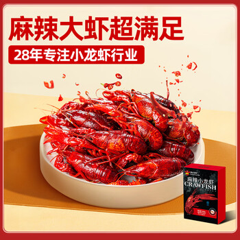 DeYAN德炎麻辣小龍蝦900g(凈蝦450g4-6錢(qián)/只)整蝦燒烤夜宵加熱即食